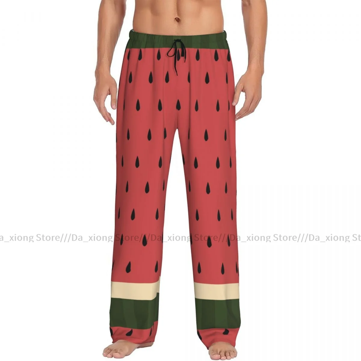 Watermelon With Black Seeds Mens Pajamas Pyjamas Pants Lounge Pants Sleep Bottoms