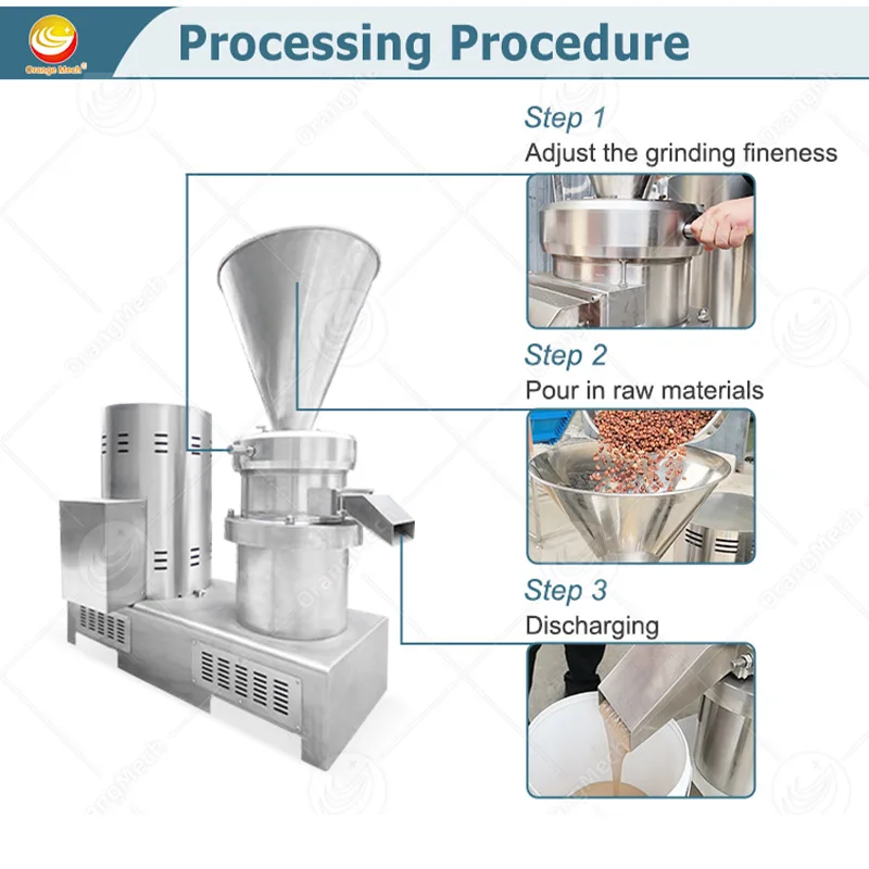 ORME China Domestic Medium Small Size Nut Paste Grinder Stainless Steel Peanut Butter Make Machine 50kg