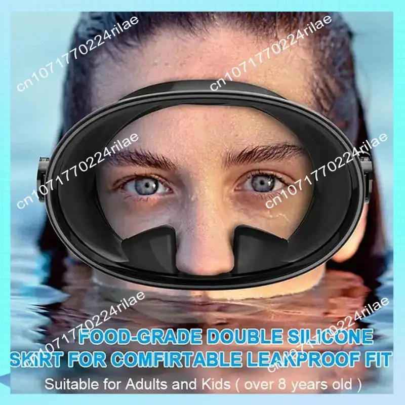 A17Z HD Field Of Vision Tauchbrille, wasserdicht, beschlagfrei, explosionsgeschützt, Silikonbrille, Retro-Freitauchmasken, einfach zu bedienen