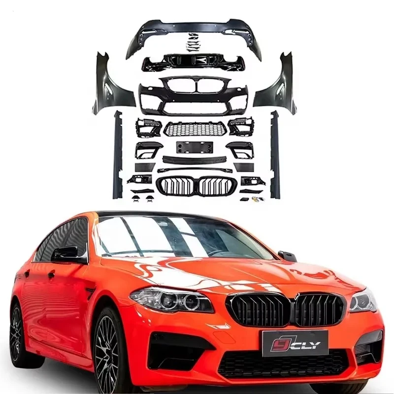 

Top quality Body Kits 11-17 5 Series F10 F18 Upgrade 2021 M5 Car Bumpers Grille Side Skirt M5 Fender Rear Diffuser With Tips