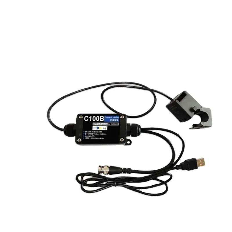 

LOTO Standard Current Probe(Current Clip), Model C10B, AC/DC, 25KHz, Universally Compatible Oscilloscope Current Probe