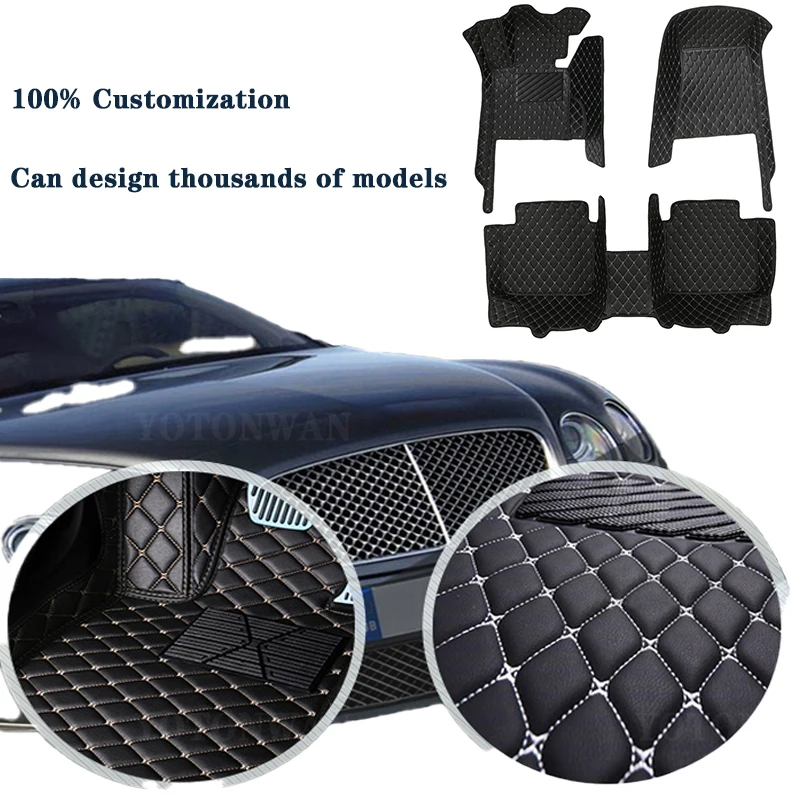 

YOTONWAN High-Quality Leather Custom Car Floor Mat For BMW X4 G02 2018-2022 Year Interior Details Car Accessories Car-Styling