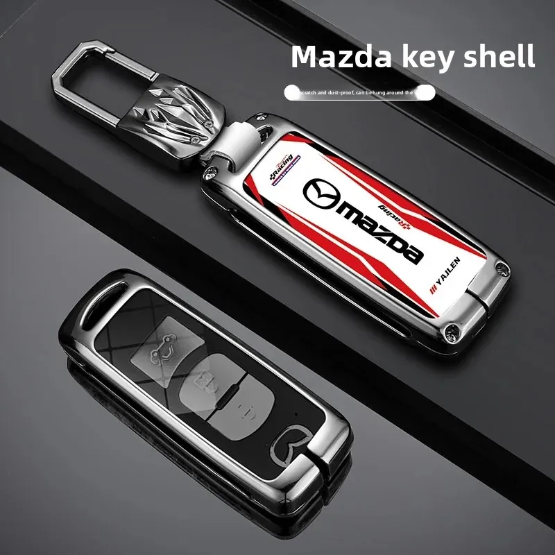 Fashion Racing Style Design Car Key Case Cover Key For Mazda 2 3 6 Atenza Axela Demio CX-5 CX5 CX-3 CX7 CX-9 2015 2016 2017 2018 view 6
