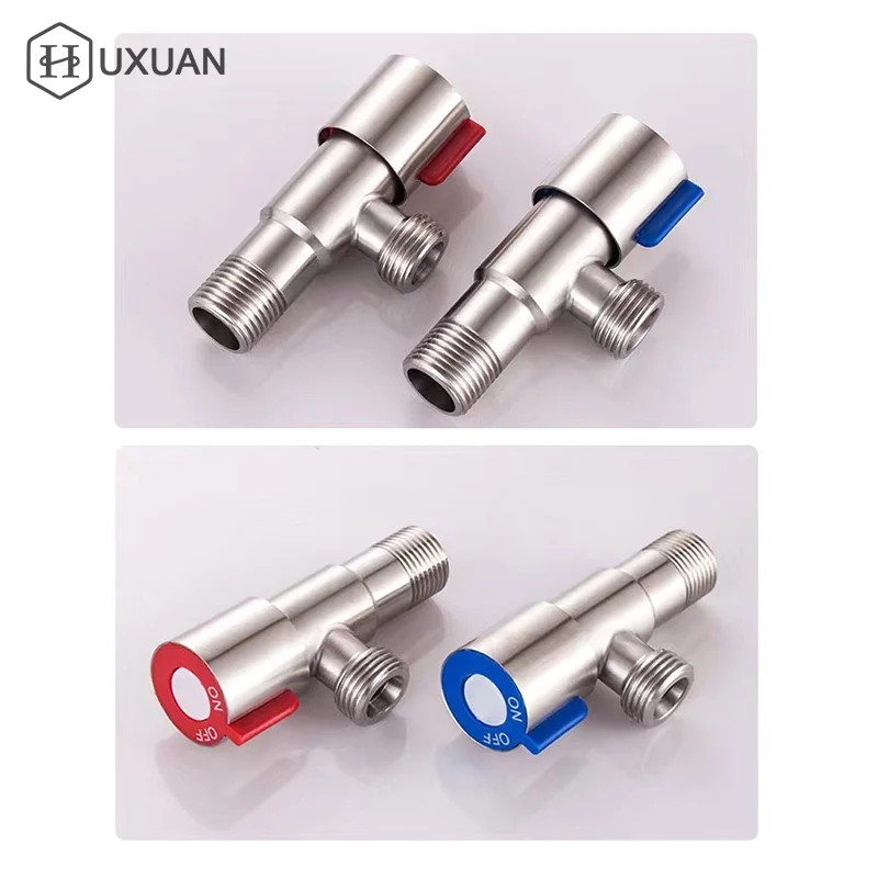 Stainless Steel Hot Cold Inlet Valve Toilet Filling Angle Valves Sink Basin Water Heater Faucet For Kitchen Bathroom Accessories