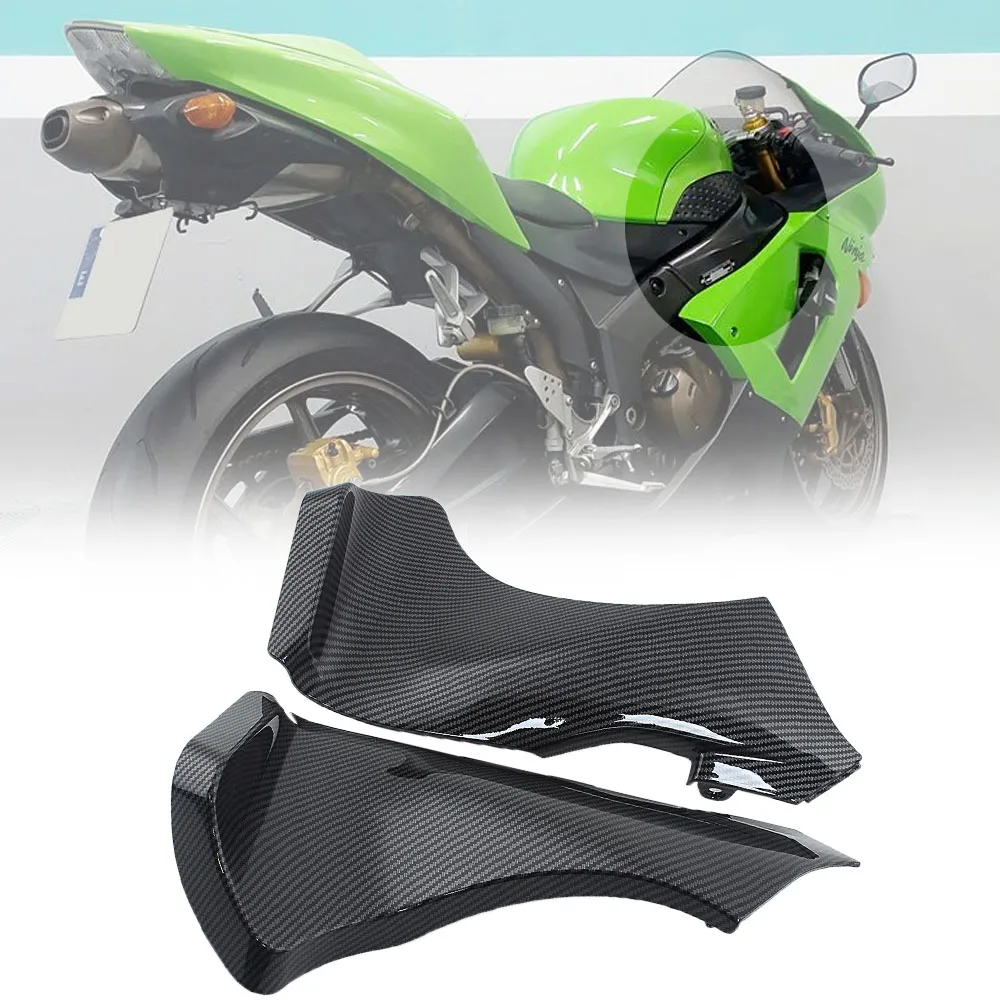 For KAWASAKI Ninja ZX6R ZX-6R 2005-2006 Motorcycle Panel Air Duct Side Cover Air Breather Box Case Carbon Fiber Style Cowl ZX 6R