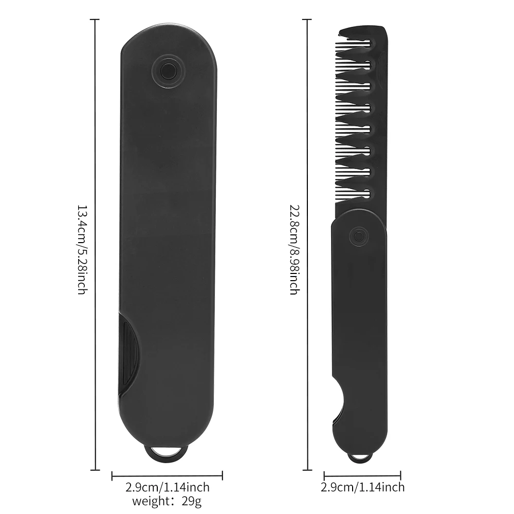 Folding Combs Plastic Wide Tooth Oil Head Comb Beard Combing Multifuncional Barber Hair Clipper Comb Styling Tools ﻿