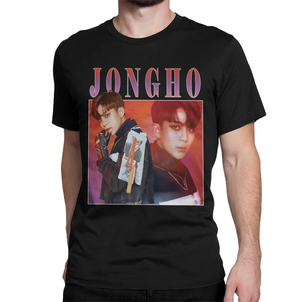 Men's Jongho ATEEZ T Shirt Cotton Clothes Funny Short Sleeve Crew Neck Tees Unique T-Shirts image 2