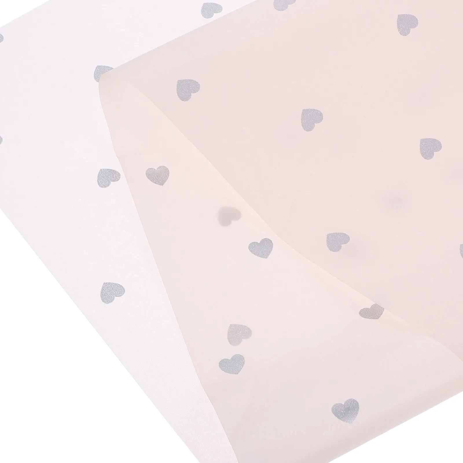 

28 Sheets Heart Shaped Tissue Paper Pink Silver Design Gift Wrapping Supplies DIY Decorative Packaging For Wedding Birthday