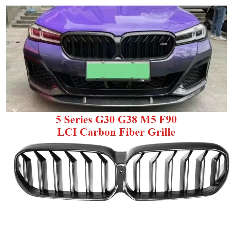 

Top Quality ForBMW 5 Series G30 G38 M5 F90 LCI Carbon Fiber Grille