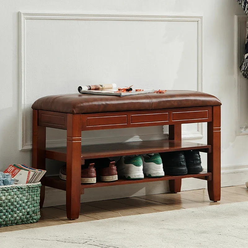 Shoe changing stool light luxury sitting integrated home door bench wearing shoe stool entering the door stool shoe rack i