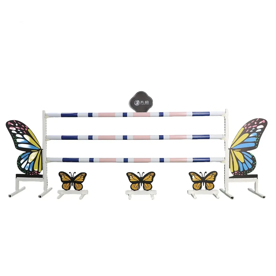 Tianyun High Quality 1.7m PVC Aluminum Equestrian Training Jump Western Jump Hot Horse Jump