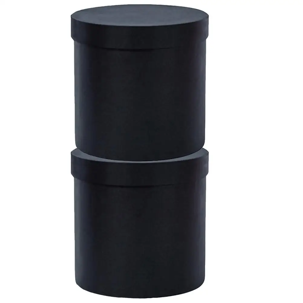 

2Pcs Black Mini Round Bouquet Boxes Flower Arrangements Wedding Decor Bridal Shower Gifts Valentine Supplies Handheld Packaging