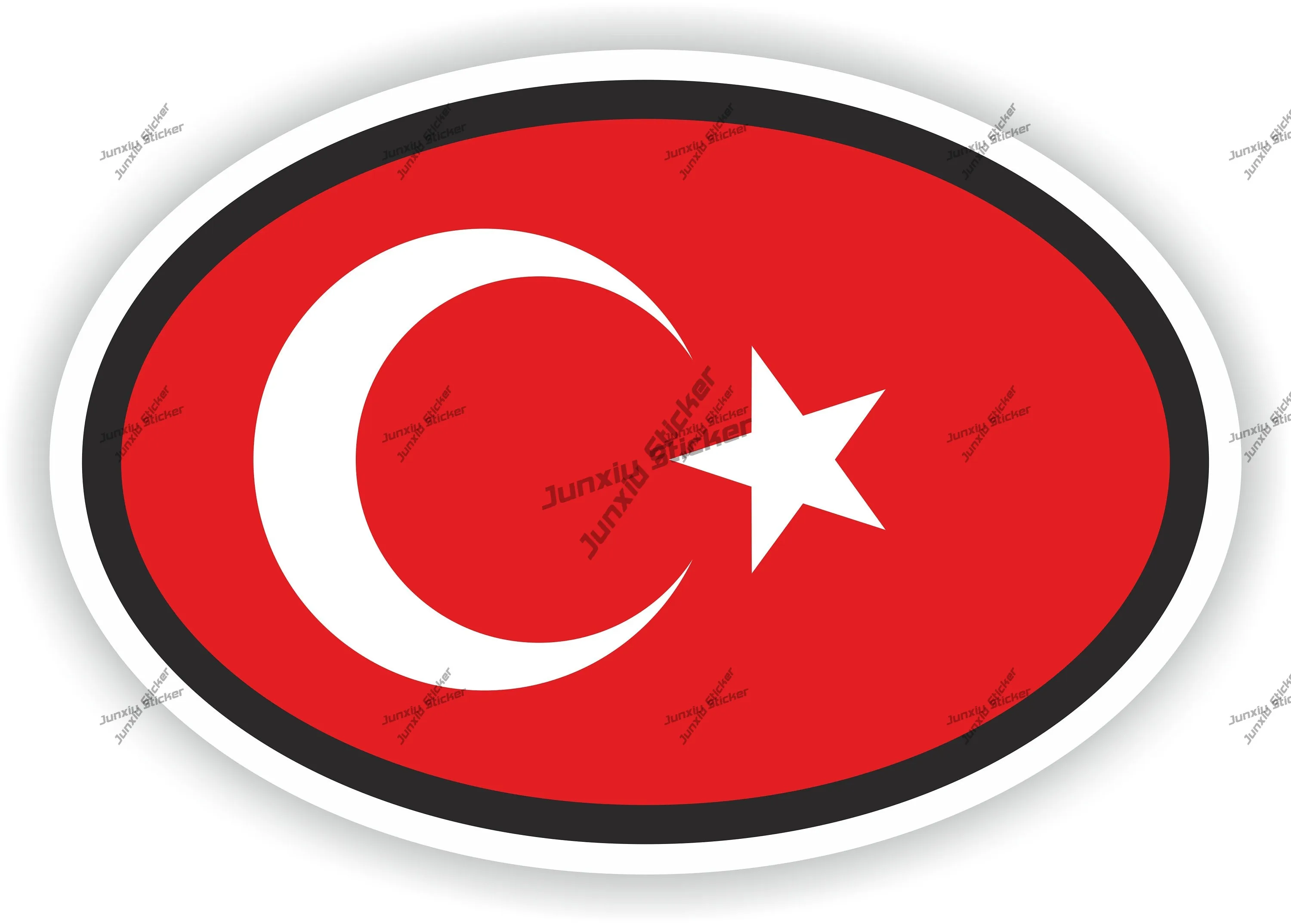 

Turkey Oval Flag Sticker Waterproof Exterior Decal Accessories Trolley Case Motorcycle Helmet Sticker Accessories For The Car
