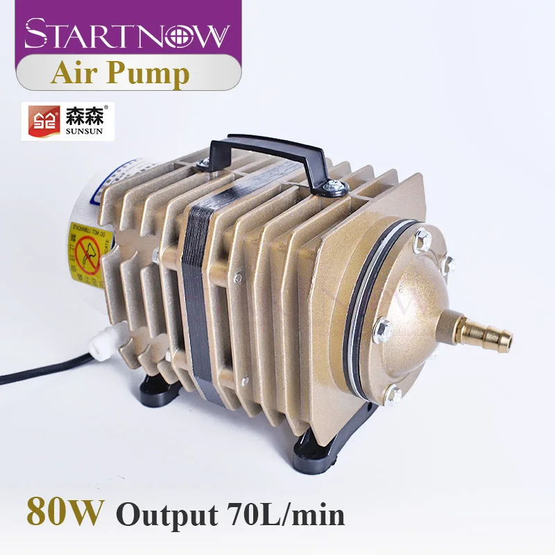 Startnow SUNSUN Electromagnetic Air Pump 80W 220V Air Compressor Pump for Fish Farming ACO-005 70L/Min Water Pipe Check Valve