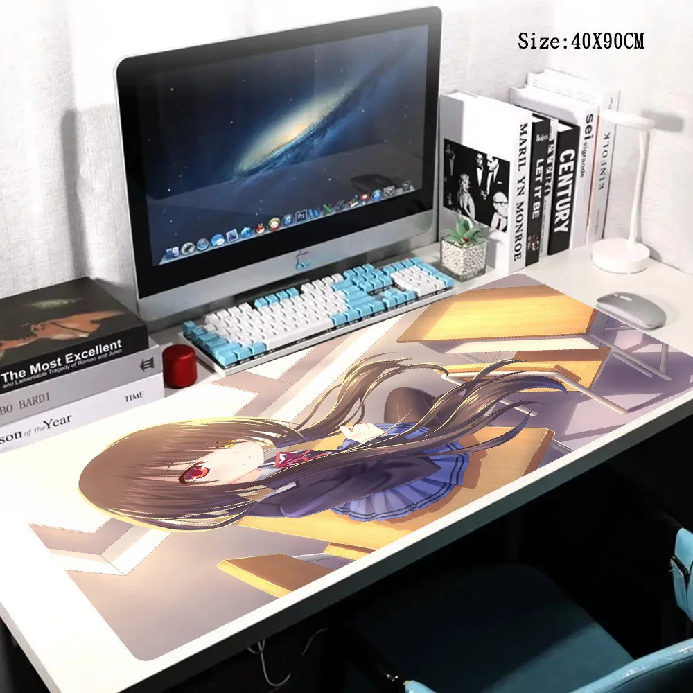 

Anime DATE A LIVE XXL Keyboard PC Rubber Mice Mat Anime Table Mat HD Print Game Lock Edge Mousepad Desktop Decorative AnimeMat 