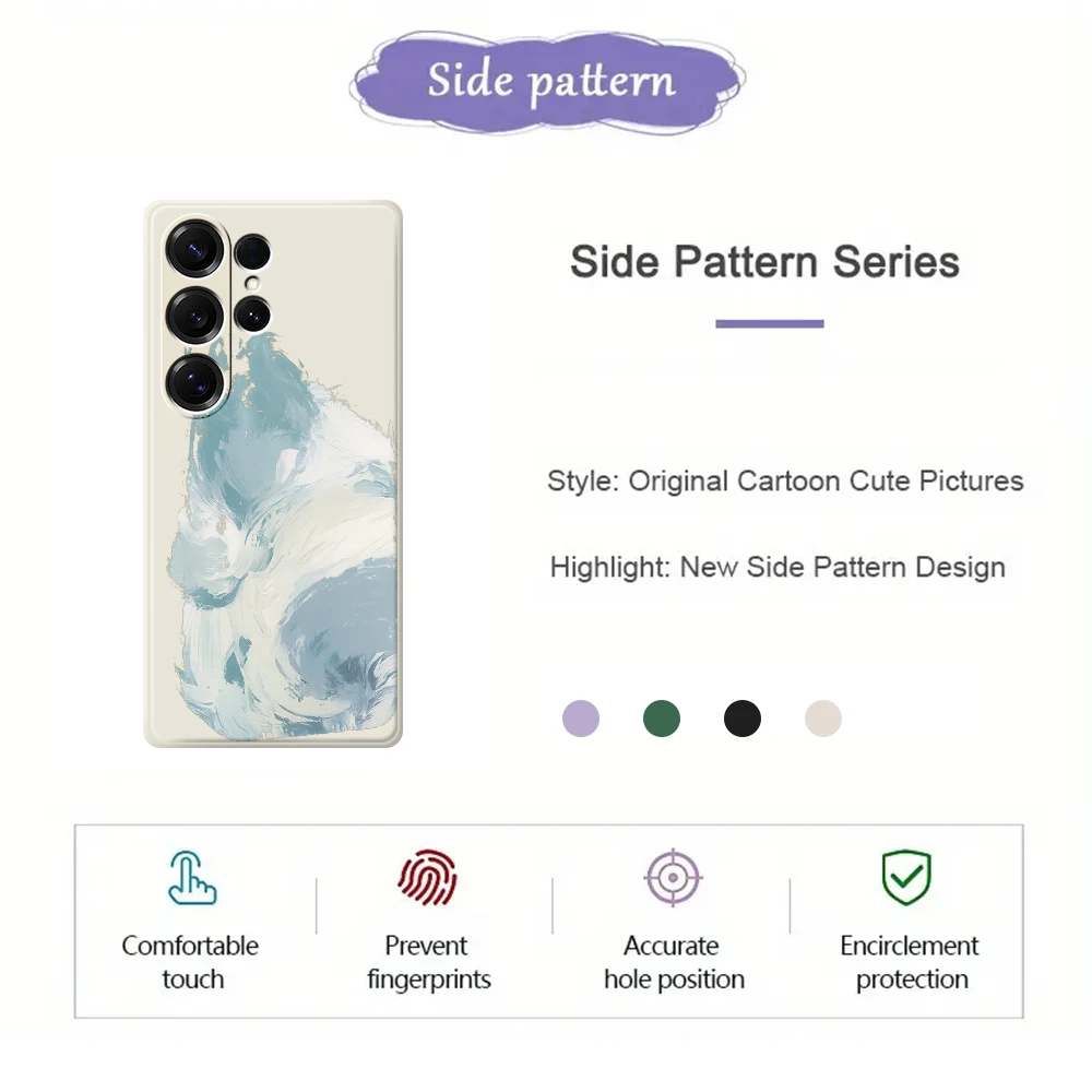 핸드 페인팅 폰 케이스 (삼성 갤럭시 S21 S22 S23 S24 S25 울트라 플러스 5G S20 FE S10 플러스 S21 FE S23FE S24FE 실리콘 커버)