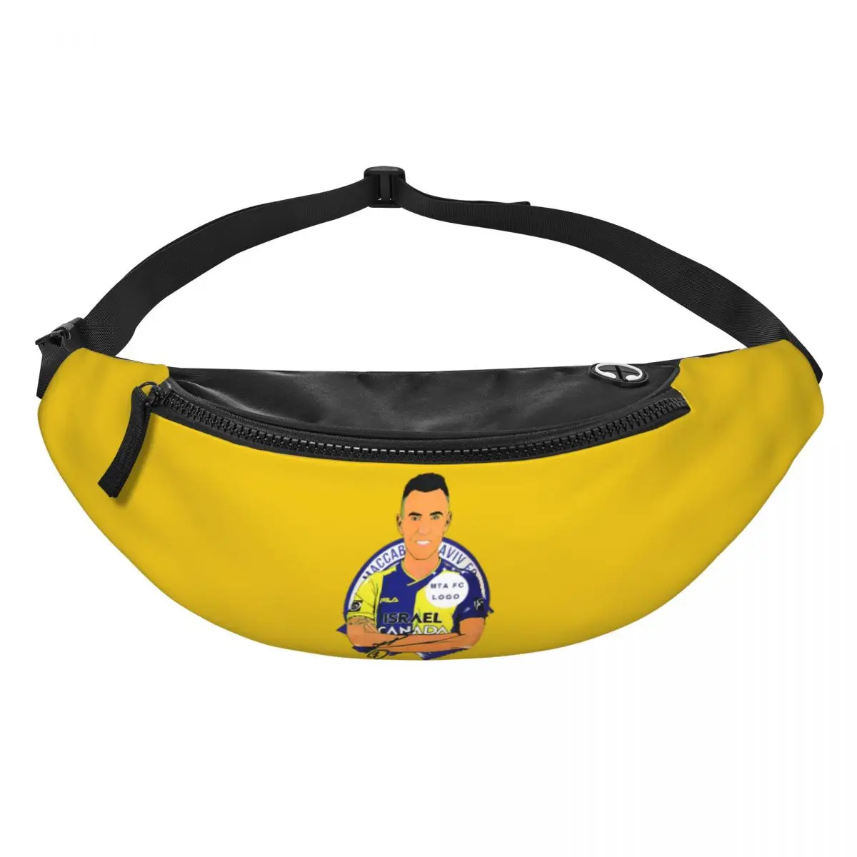 Crossbody Fanny Pack para Esportes e Festival, Carteiras Casual, Pacote de Cintura, Bolsa para Telefone, Esportes, Treino, Viagem, Corrida, Maccabi, USB