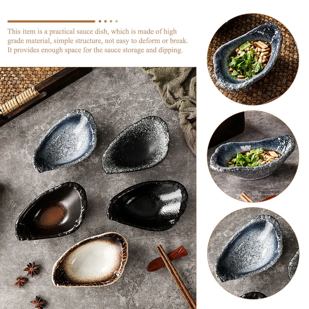 

Household Sauce Dish Fine Crafted Spice Bowl Easy to Clean Dipping Saucer for Snack Fruit Storage Dining Table Decor