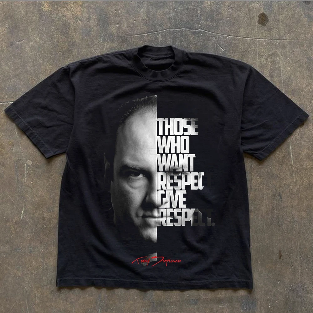 The Sopranos Classic TV Show Cotton T-shirt 2000s Graphic Print T-Shirt Summer Men Women Retro Television Merch Short Sleeve Top