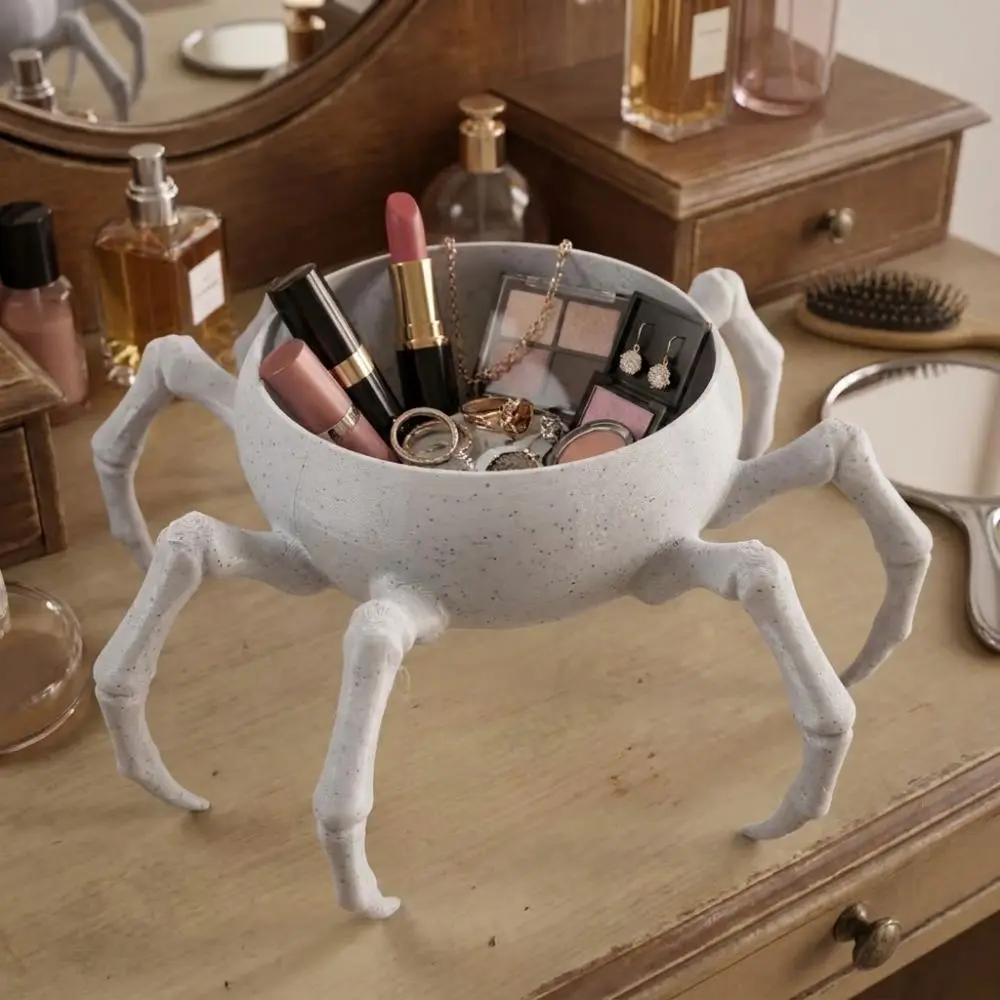 3D Printed Spider Shaped Planter Gothic Style Novelty Jewelry Storage Tray Multi-functional Plastic Flower Container