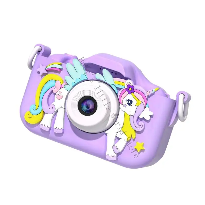 كاميرا متينة للأطفال بعدسة مزدوجة وذاكرة 32 جيجا بايت لعبة تعليمية هدية للأعمار B2EB