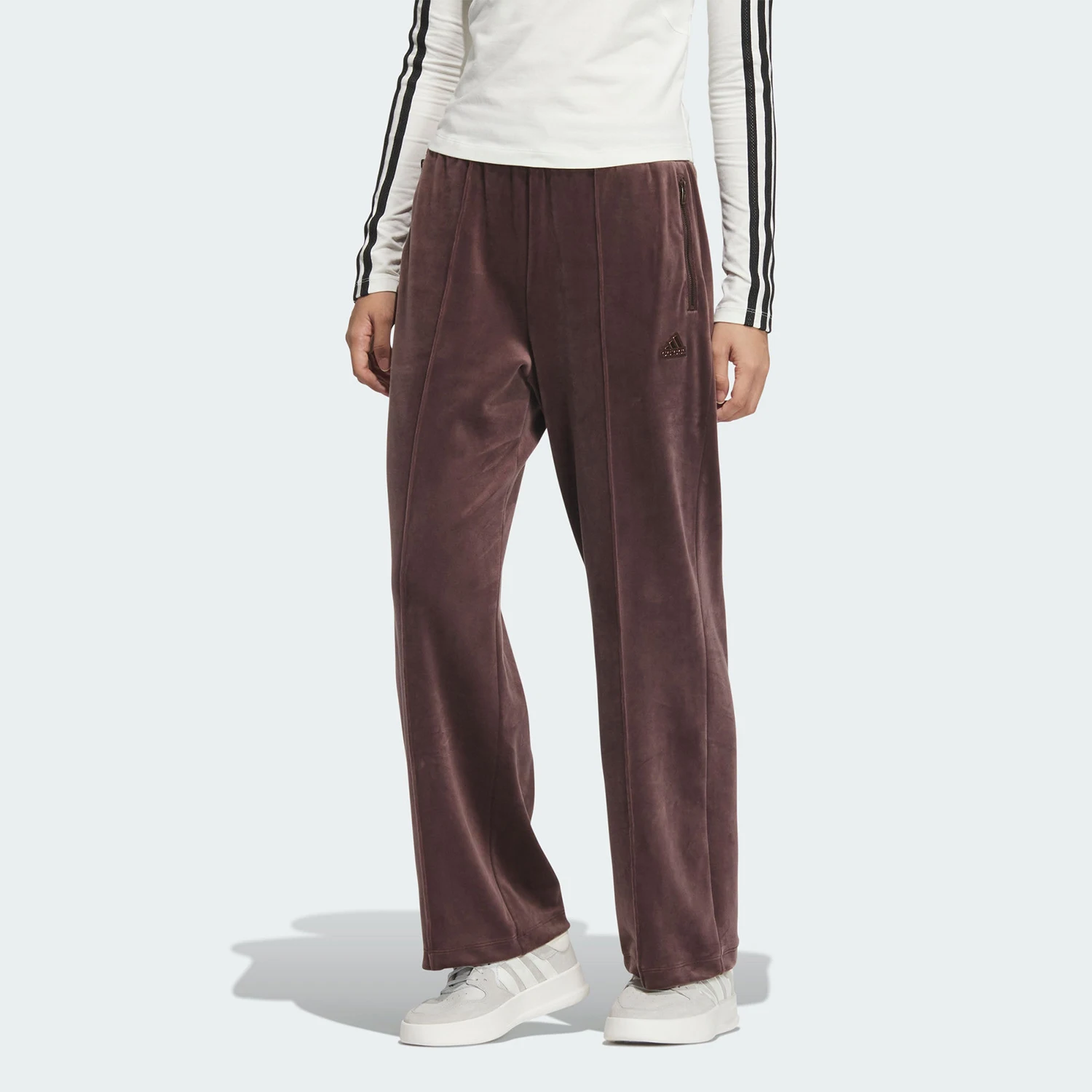 

Adidas Official Authentic New Women's Retro Loose Velvet Casual Pants JX6844