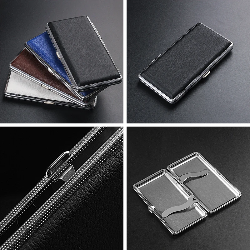 Special Long Smoke Box Reusable PU Leather Cigarette Case Cover Hand Cigarette Case Cigarettes Sleeve Pocket Cigarettes Pack Box