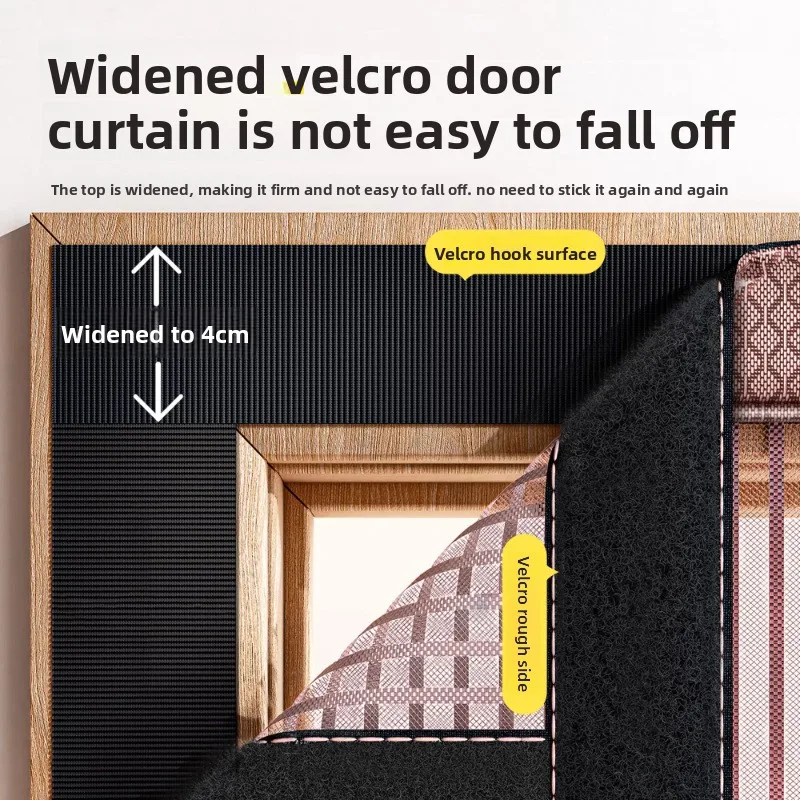 2026New high-end magnetic mosquito-proof door curtain with diamond mesh, full magnetic strip, magnetic suction, home-use magic t