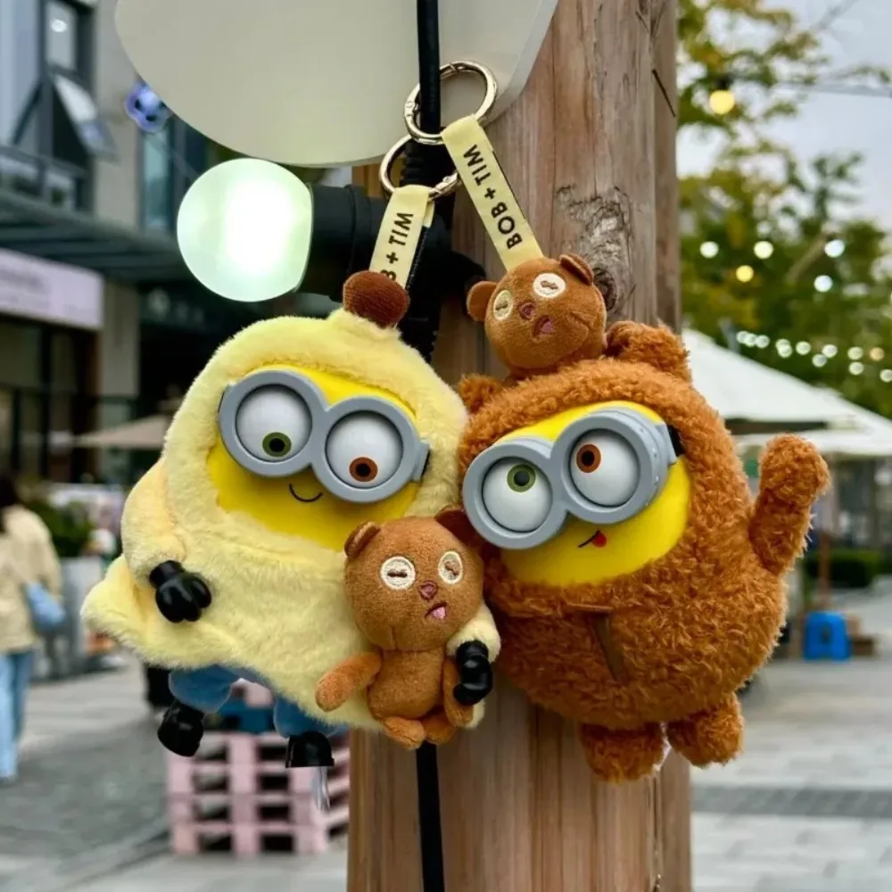 52TOYS Minions: Niedliche Plüschpuppen in Überraschungsbox, Vielseitiger Schlüsselanhänger, Dekoration für Rucksack und Tasche, Weiches Spielzeug, Geschenke