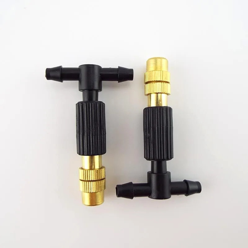 Buse de pulvérisation en laiton pour brumisation et refroidissement, tête en cuivre, connecteur de tuyau d'arrosage 4/7 mm, système d'arrosage de jardin et pelouse