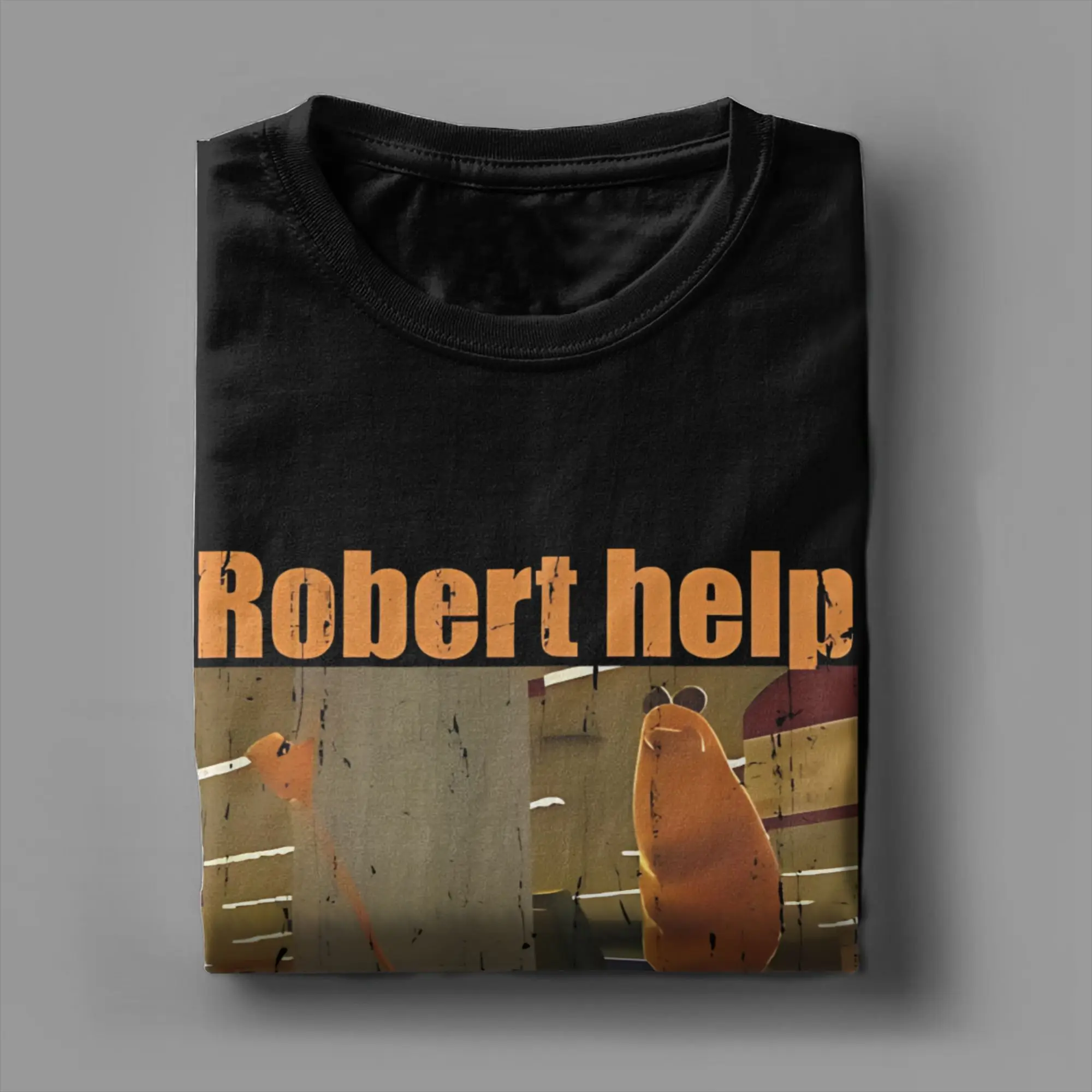 Men Women Marcus the Worm Robert Help  Shirt Pure Cotton Graphic Printed Tee Shirts  Clothing Outfits