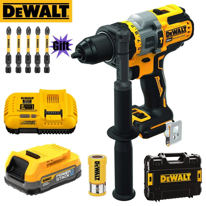 

DEWALT DCD999 DCBP034 Cordless Hammer Drill/Driver 1.7Ah Battery Sets 20V Flexvolt Power Tool Electric Drill Combination Package