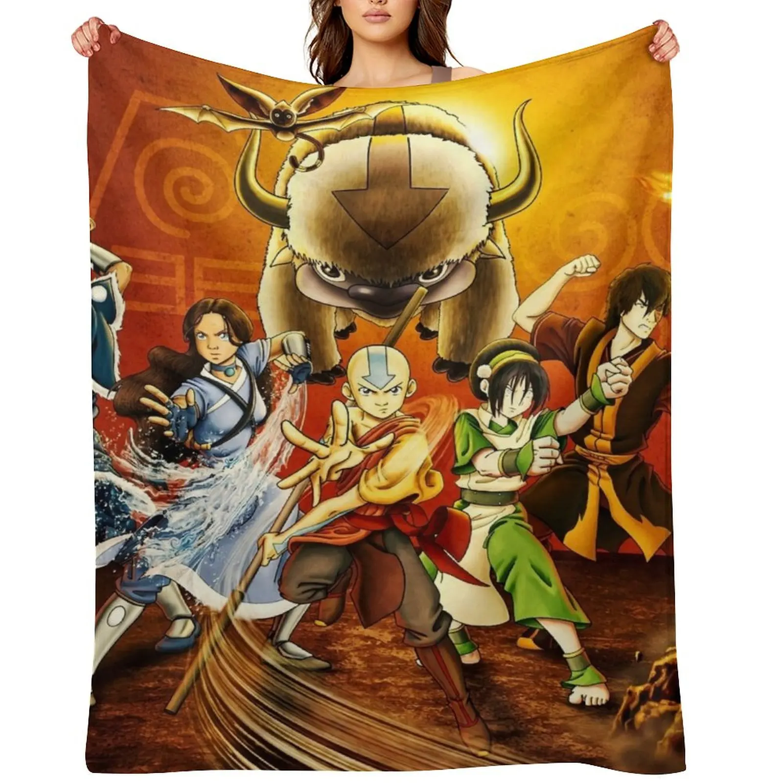 

Team And Aang Throw Blanket Summer Beddings christmas gifts for sofa Loose Blankets
