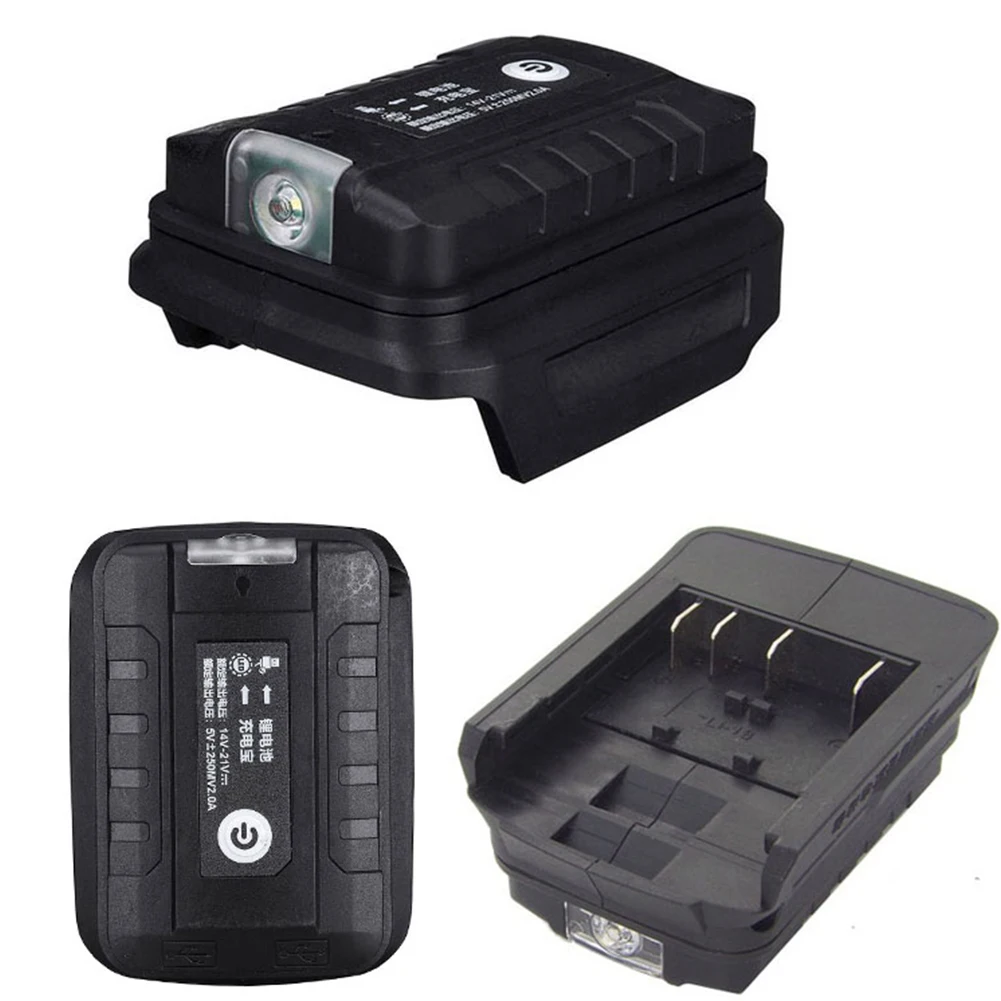 محول البطارية 2 X USB 5Vdc 2A محول البطارية وظيفة المصباح توافق جهاز متعدد لشحن الهاتف المحمول