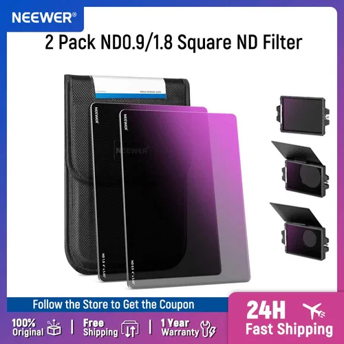 NEEWER Filtro ND cuadrado 4 ""x 5,65"" Filtro ND de cine con revestimiento múltiple 30 de doble cara para caja mate NEEWER para Tilta SmallRig