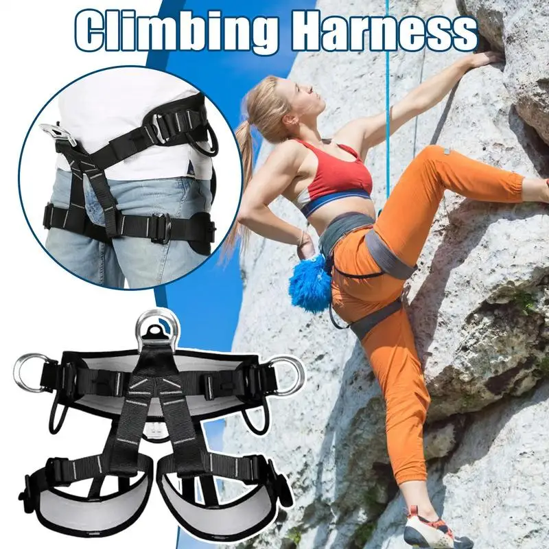 

Rock Climbing Harness Men Climbing Safety Belt Harness Protect Waist Strong Load-Bearing Straps Support Belts For Caving Rock