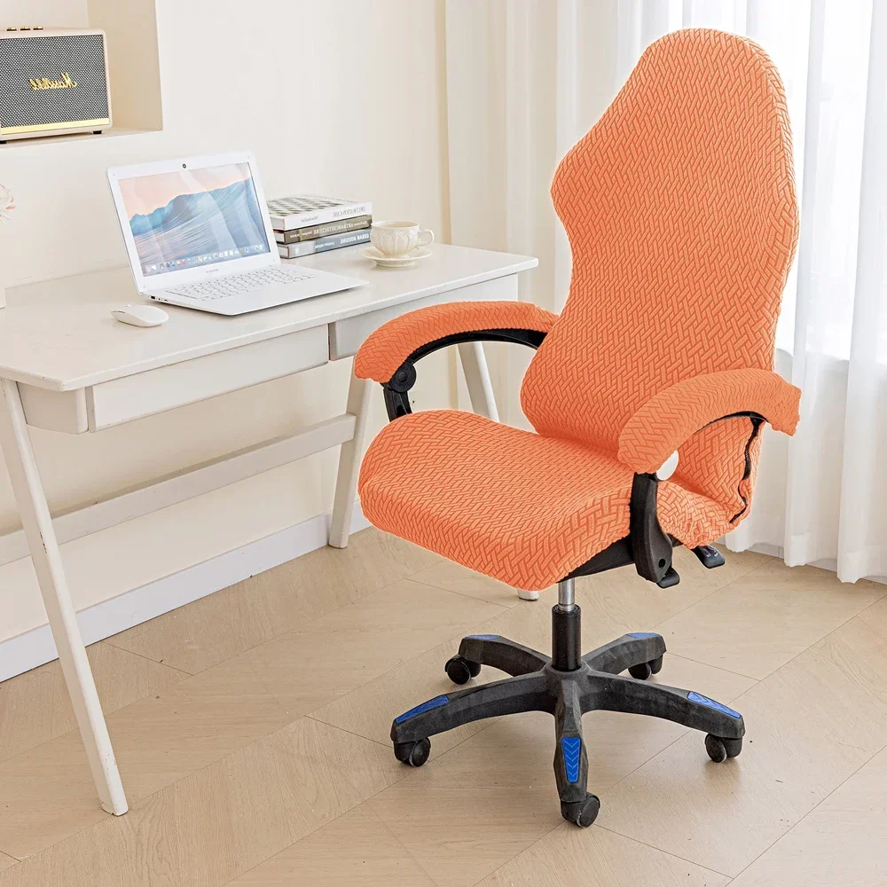 

Svetanya Computer Chair Cover Thickened Universal Swivel Armchair Cover for Home Hotel Elastic Fabric Dustproof Seat