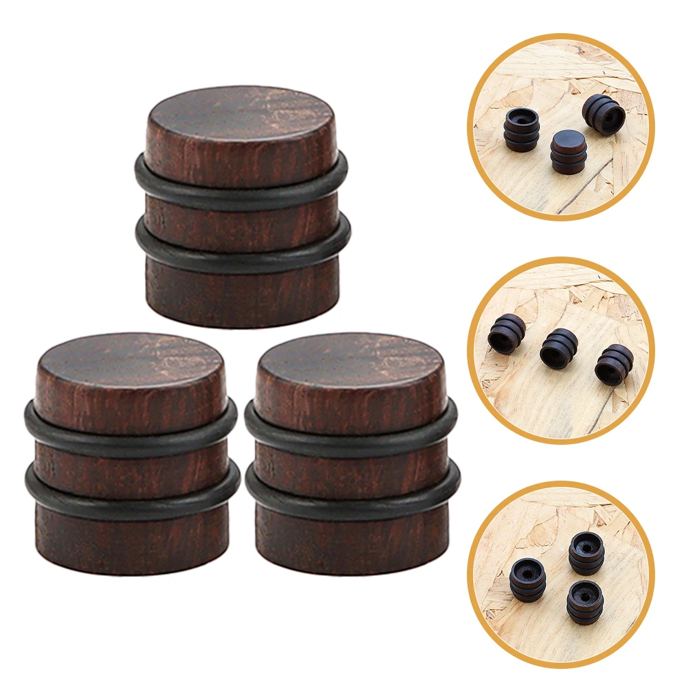 

3 Pcs Volume Amplifier Knob Volume Control Wooden Bass Amplifier Parts Replacement Caps Electric Guitar Bass Knob Accessories