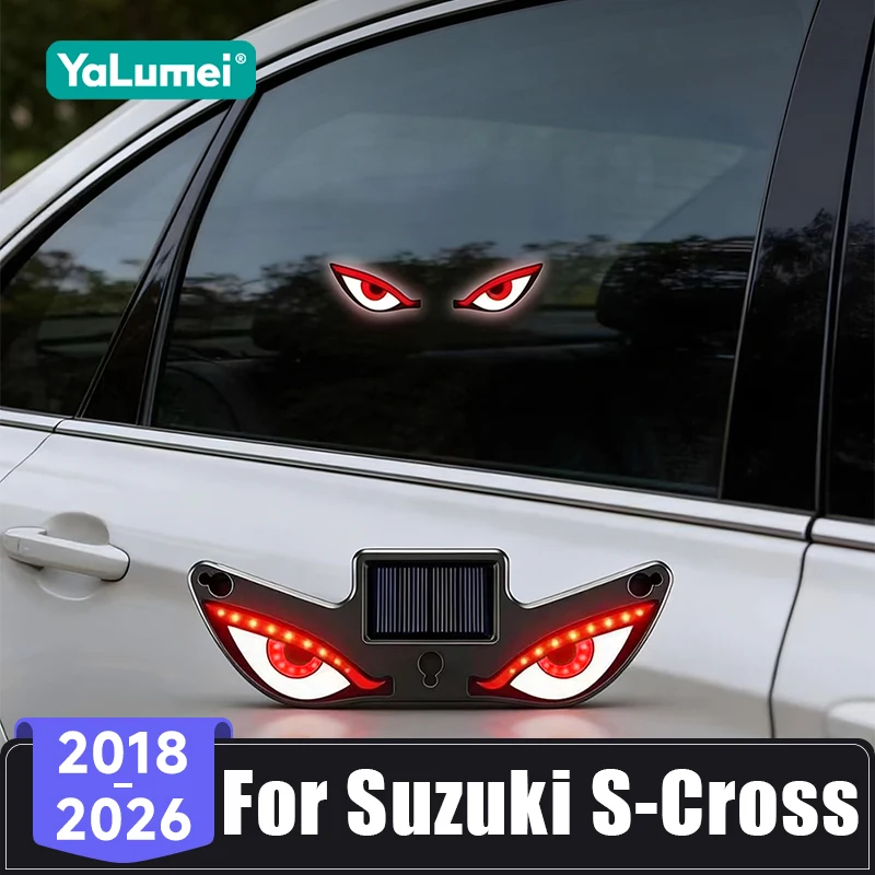 For Suzuki S-Cross Scross MK3 Hybrid 2018-2022 2023 2024 2025 2026  Car Window Ambient Light Eye Shaped Flashing Warning Lamp