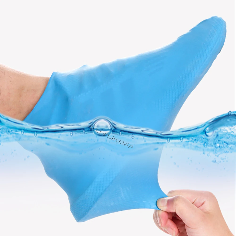 Reusable Latex Waterproof Rain Shoes Covers Slip-resistant Rubber Thicken Rain Boot Overshoes Anti-slip Boot Protector Covers