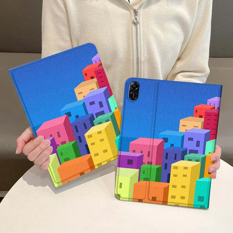 

Geometric Pattern House Case For Honor Magic Pad 6 7 X8 V6 V7 Pro V8 X9 8 V8 9 13 X8a 2 V9 GT X9a X9 GT2 13.3 Inch Tablet