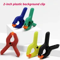 10pcs  2 Inch Plastic Background Clamp Colorful Nylon Woodworking Clip Fixed Clip Nylon Spring Clip Tool Parts