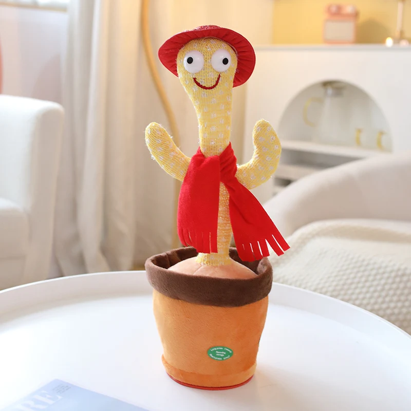 33 cm Kaktus Plschtier Tanzen Sprechender Kaktus Lebensechtes Spielzeug  Kawaii Plsch Leuchtende Kaktus Puppe Dekoration  Weihnachtsgeschenkkollektion - AliExpress 26