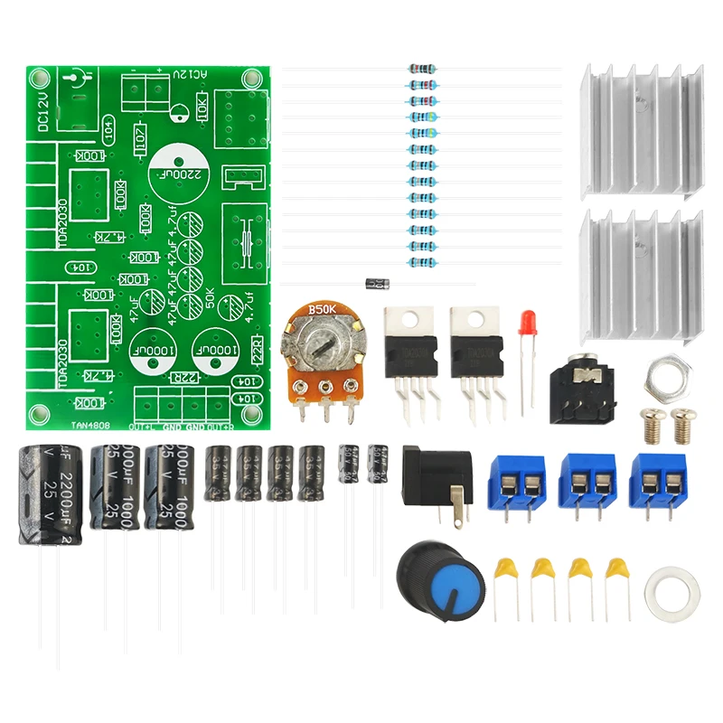 Dual Channel Amplifier Board TDA2030A DIY Kit OTL Pure Post Fever Welding Practice Electronic Production Spare Parts