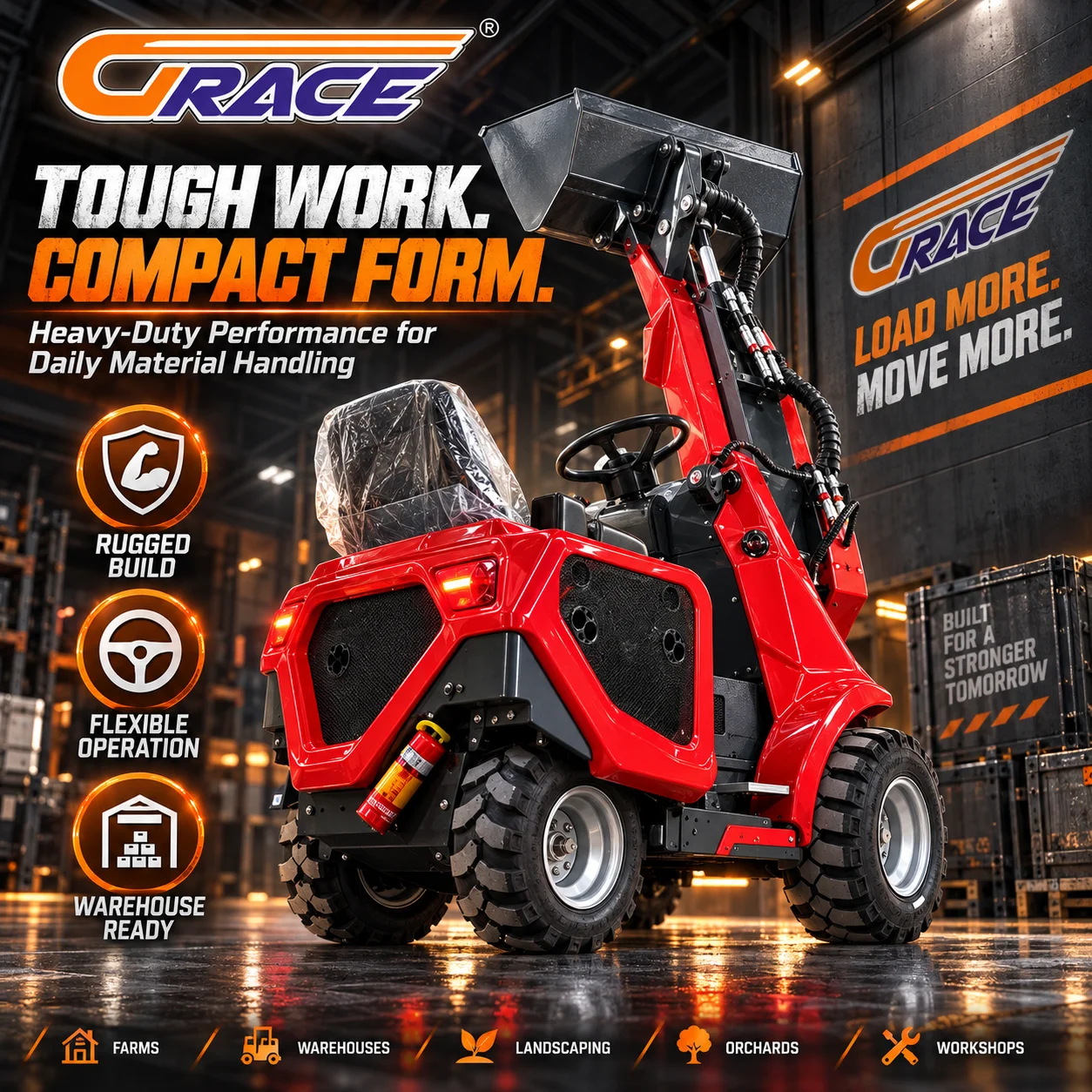 Hot Sale Wheel Mini Loader Complete Accessories Small Hydraulic Loader Practical Machinery For Global Farm Construction