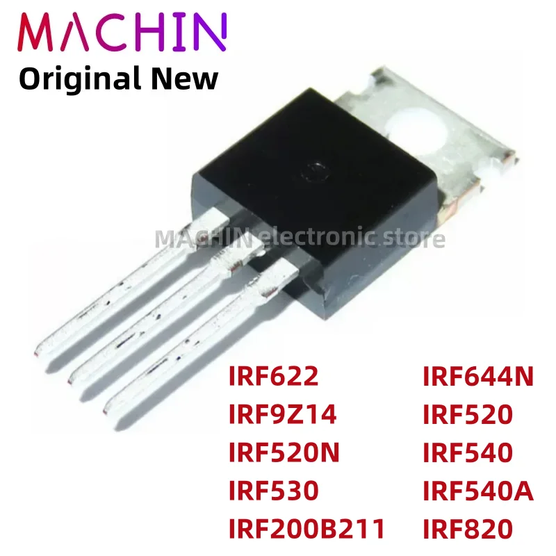 1pcs IRF622 IRF9Z14 IRF520N IRF530 IRF200B211 IRF644N IRF520 IRF540 IRF540A IRF820 TO220 MOS FET TO-220