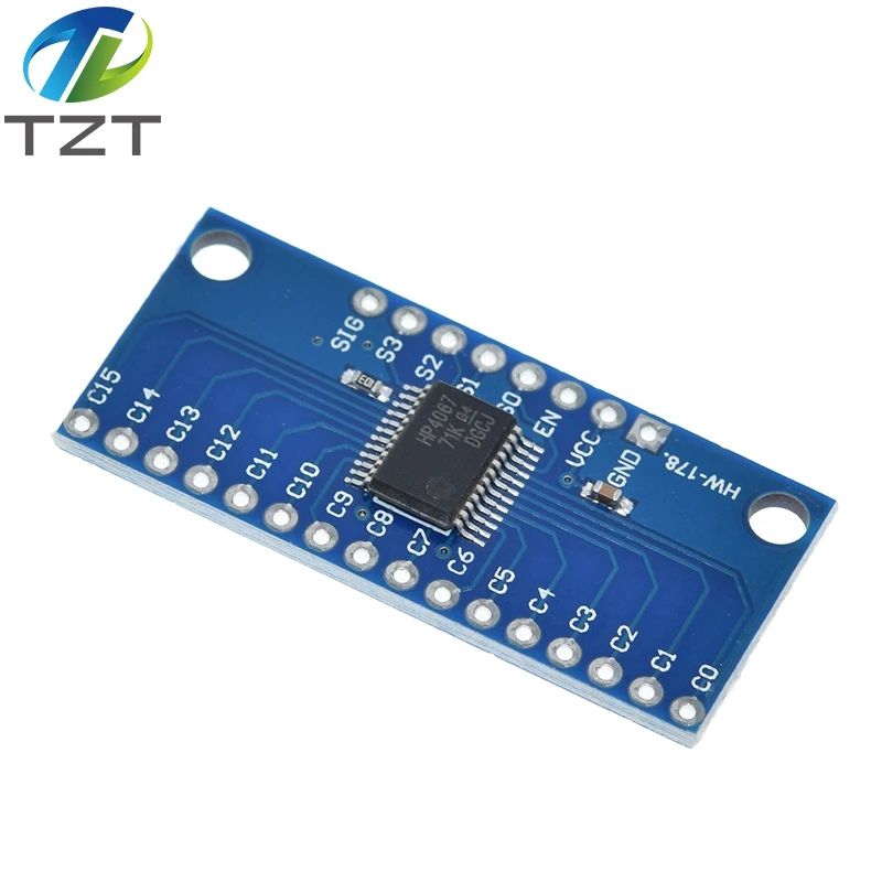 TZT CD74HC4067 16-Channel Analog Digital Multiplexer Breakout