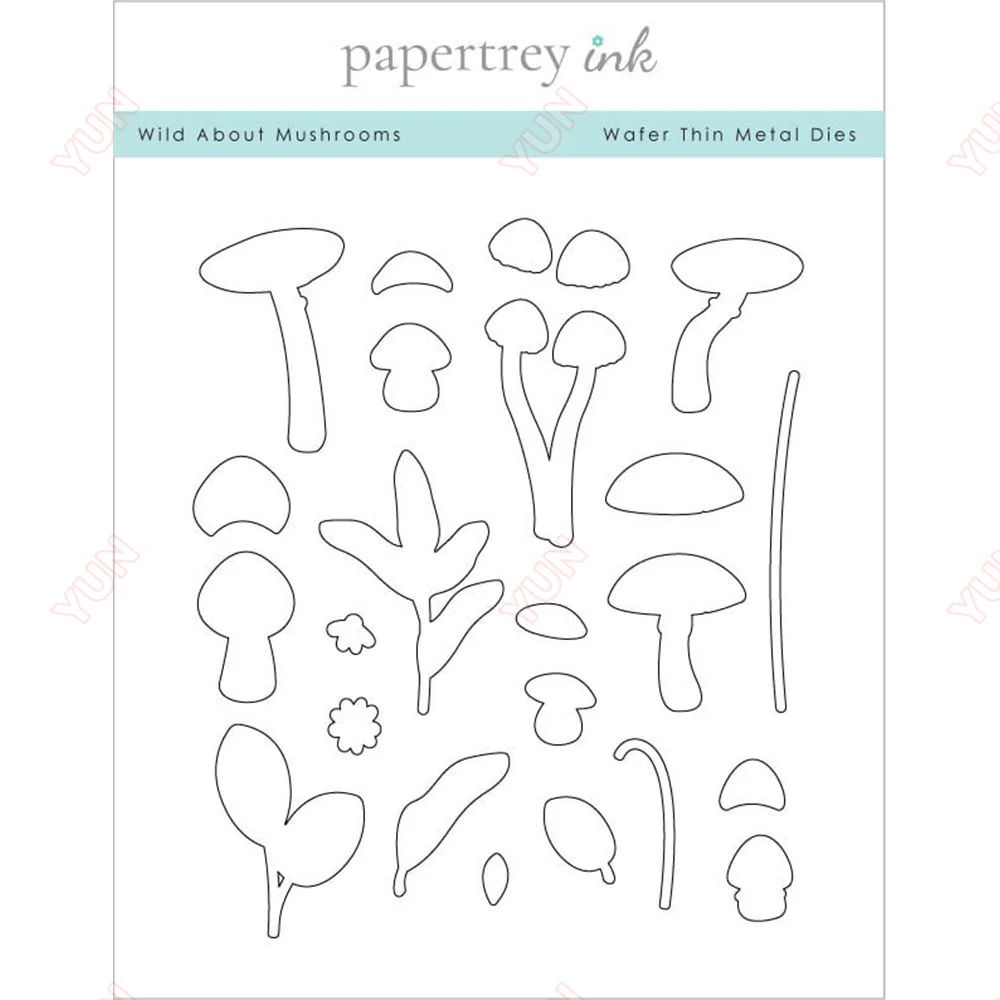 Wild About Mushrooms New Scrapbook Decoration Stamps Stencils DIY Gift Card Craft Metal Cutting Dies Handmade Greeting Cards