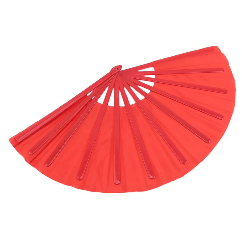 Large Kung Fu Sound Fan Plastic Bone Martial Arts Performance Elegant Hand Folding Stage Fan Opera Magic Props Summer Cool Fans