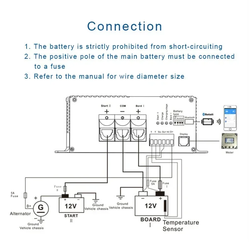 12V 60A Charger Booster for RVs Campers Ships DC To DC Charger Support Bluetooth Automatic Smart Battery Chargers